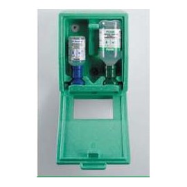 Nástenný box Plum pre dve nádoby na výplach očí a 500 ml NaCl a 200 ml pH neutral