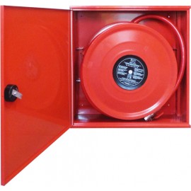 Hydrant s 30 m tvarovo stálou hadicou D25, červená skrinka